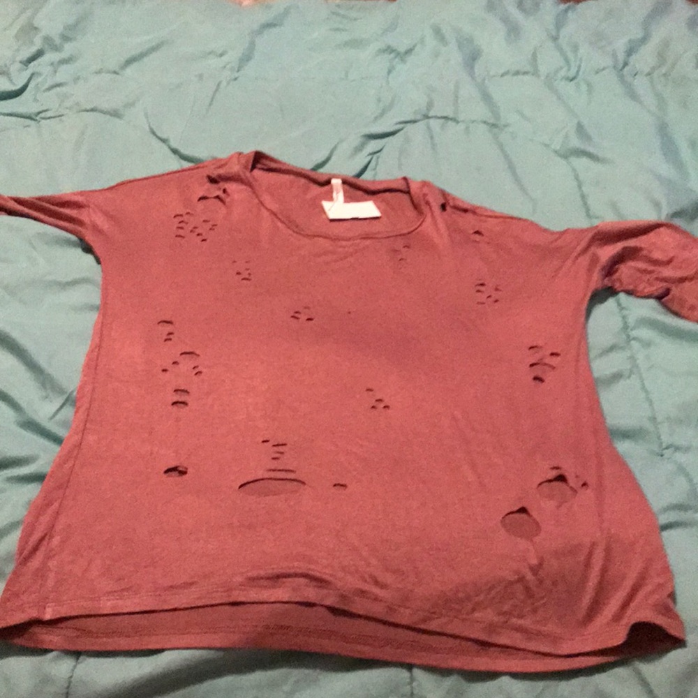 Blush pink short sleeve shirt